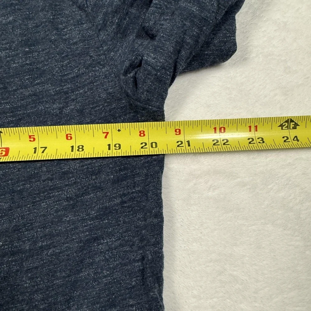 Polo Ralph Lauren Shirt Mens Medium Blue Heather V Neck Long‎ Sleeve Knit